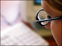 Woman at computer