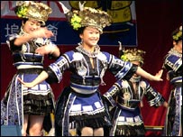 Chinese dancers at Chinese New Year celebrations