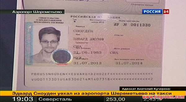 Snowden granted 1 year's temporary asylum in Russia