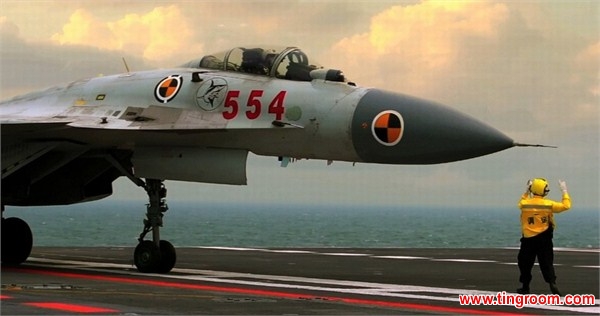 China has for the first time released the official training video of the aircraft on the carrier Liaoning. 