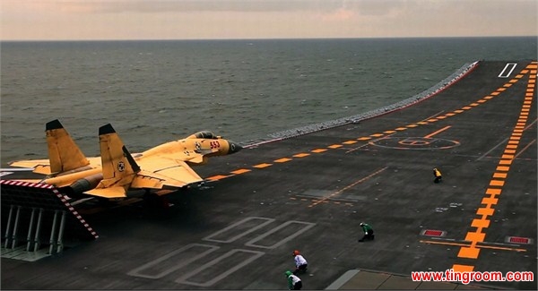 China has for the first time released the official training video of the aircraft on the carrier Liaoning. 