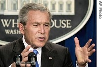 President Bush speaks during news conference  Monday, Aug. 21, 2006