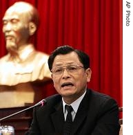 Vice Minister of Public Security Le The Tiem speaks to reporters at a press briefing in Hanoi, Vietnam on Monday, August 28, 2006