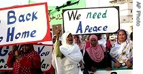 Demonstrators in Khartoum 