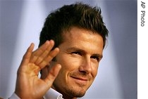 Real Madrid soccer star David Beckham (file photo)