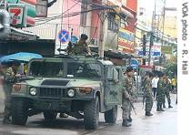 Soldiers on the streets of Bangkok following the coup