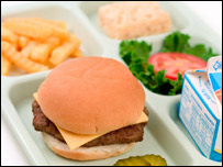 A burger and chips