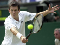 British tennis star Tim Henman