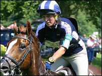 Zara Phillips prepares to take a jump (photograph by Craig Wilkinson)